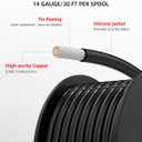 NAOEVO 14 Gauge Wire 300ft, 14 AWG Wire 6 Colors 50ft Each Spool, Flexible Silicone Tinned Copper Electrical Cable, Wiring kit for Breadboard/Automotive/DIY/Battery, 200