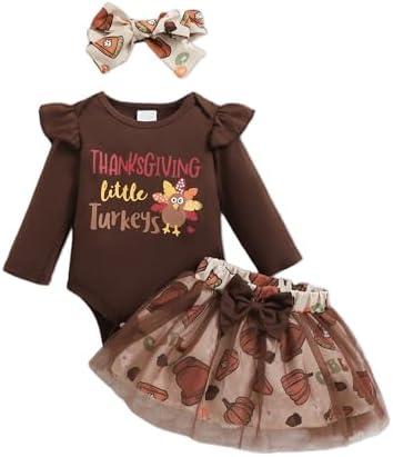 PaPaai Sara Newborn Infant Clothes Baby Girl Dress Summer Toddler Outfit Cute Girl Romper Skirt Set, Size 6-12 Months