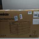 ZOMISIA Collapsible Dog Crate for Dogs - 28" L Heavy Duty Dog Kennel No Tools Required with 4 Sides Steel Foldable Cage for Dogs Indoor Furniture, Portable Carrier with 2 Smooth Wheels, Beige