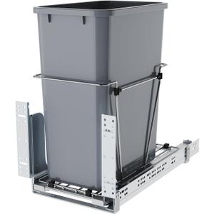35QT Pull Out Trash Can for Under Sink Storage, Adjustable Sliding Drawer System, Doesn't Include Door Fittings (35 qt)