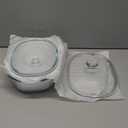 M MCIRCO 4-Piece Glass Casserole Baking Dish, Set of 2 Casseroles With Glass Lids, 1.9 Qt and 3 Qt