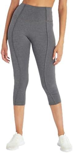 Marika Ollie High Rise Capri Legging, Heather Black, Small