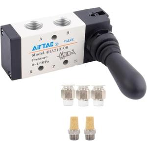 Hand Lever Valve AirTAC 4HA210-08 1/4"PT 5/2 Way Spring Return Manual Control Direct Acting Type Pneumatic Air