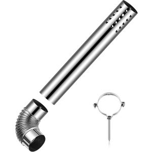Blulu Stainless Steel Direct Vent Pipe Kit for Tankless Water Heater of 3" Od Elbow and 3" Od x 19.7 Length Horizontal Termination Pipe with Chimney Rain Cap and Clip for Water Heater and Ductwork