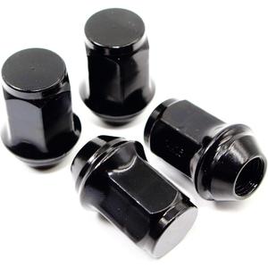 Set of 20 Veritek 14x1.5mm 1.5 Inch 38.5mm Overall Length 13/16 21mm Hex Black Lug Nuts for Buick Chevy Chevrolet Dodge Ford Jeep RAM Toyota Aftermarket Custom Wheels