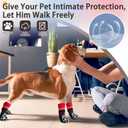 BINGPET 6PCS Dog Socks to Prevent Licking Paws with Grippers for Hardwood Floors Anti Slip, Winter Pet Shoes Booties, Extra-Thick Grip Dog Boots & Paw Protectors for Small Medium Large Senior Dogs, M