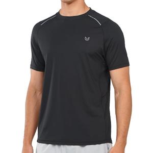 NORTHYARD Men's Athletic Running T-Shirts Workout Lightweight Short Sleeve Performance Shirts Top Tee (XX-Large, Black)