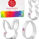 Ann Clark Easter 3-Pc. Cookie Cutter Set, Made in USA, Easter Bunny, Bunny Face and Egg