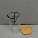 Avocado Tree Growing Kits, Avocado Growing Vase Wooden Base Avocado Seed Starter Vase Glass Plant Pot Easy Seed Sprout Starter Gift for Women Gardening Lovers Home Office Table Decoration (Black)