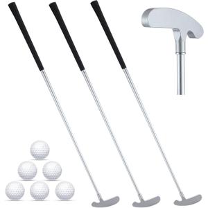 Wettarn 3 Sets Golf Putter Two Ways for Men Women Kids Club with 6 Practice Golf Balls for Left or Right Handed Golfers Indoor Outdoor