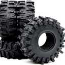 HOBBYSOUL 4.85'' Tall RC 1.9 Crawler Tires (Super Soft Sticky) T10 Mud Slingers X Tyre for 1/10 Rock Crawling TRX4 SCX10 Wraith Gen8 Upgrade, HS701544
