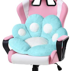 Ditucu Cat Paw Cushion Kawaii Chair Cushions 31.4 x 27.5 inch Cute Stuff Seat Pad Comfy Lazy Sofa Office Floor Pillow for Gaming Chairs Room Decor Blue (Large)
