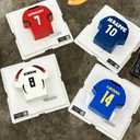 2 x 6Pcs Football Jersey Silicone Molds, No.9 Jersey Chocolate Fondant Molds, for Sports Theme Party Cake Decoration, Candy, Chewing Gum, Flower Paste, Dough, Resin, Pendants, Keychains, Clay