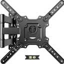 USX Mount TV Wall Mount for Most 26-60 Inch TVs up to 77 lbs, Full Motion Wall Mount TV Bracket with Swivel Tilt Single Stud Design for Corner, Max VESA 400x400mm fit Most 32 40 42 43 50 55 60 TVs