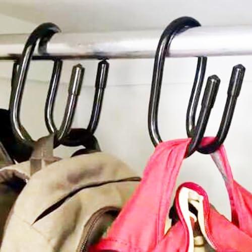 AUXPhome 2 Pack Backpack Hanger for Closet, Strong Bag Hanger Purse Organizer Hooks, Large Closet Hooks for Hanging Handbags,Belts,Hat,Laptop Backpack,Jeans,Travel Bag - Hold Up 20 Lbs