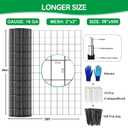 Welded Wire Fence 36inch x 50ft, 2inch x 3inch Black Chicken Wire Fencing, 16Gauge PVC Coated Garden Wire Fence Rolls, Anti-Rust Metal Fencing for Yard Plant Protection Poultry Netting