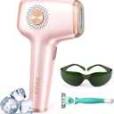 INNZA IPL Hair Removal with Ice Cooling Care Function for Women Permanent,999,999 Flashes Painless IPL Hair Remover, Hair Removal Device for Armpits Legs Arms Bikini Line