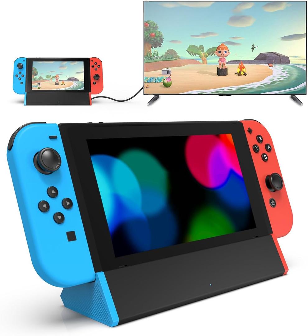 SIWIQU TV Dock Station for Nintendo Switch/Switch OLED, Portable TV Docking Station Replacement with 4K HDMI Adapter/Type C Port/USB Port for Official Nintendo Switch (for Switch/OLED)