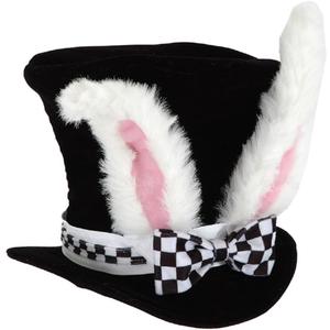 Bunny Ear Top Hat, One Size Fits All Velvet, Cute Bunny Ears, Perfect for Easter Parties, Halloween Costumes, Cosplay Accessory, Carnival Hat