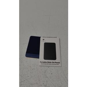 2-Pocket Adhesive Pouch for Laptop, Compatible with External Portable SSD, Magic Mouse, USB Cable and More - Blue