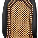 Road Comforts Wood Beaded Seat Cover Back Massage Cushion for Stress Free - Keeps Back from Getting Sweaty While Driving 1PC (Beige)