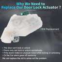 Power Door Lock Actuator Motor No.805524U300/805529Z400 Front Rear Left Right Side Door Latch Actuator Assembly for Nissan Xterra 2000-2004 for Nissan Altima 2002-2006