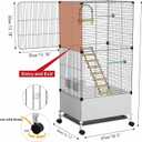STILLCOVE Big Flight Bird Cage, Black Parakeet Cages with Rolling Stand & Wheels, Wide Birdcage for Parrots Cockatiels Conure Budgie Canary Finch Lovebird