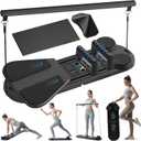 Pilates Reformer Set - Pilates Board for Home Workout, All in One Pilates Equipment with Timer, Home Pilates Machine Kit, Exercise Board, Ab Core Trainer, Core Workout Equipment (Black)