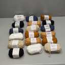 Timgle 18 Pack Beginners Crochet Yarn Cotton Yarn for Crocheting and Knitting with Easy to See Stitches Cotton Nylon Blend Yarn for Crochet Kit Making(Nature Colors)