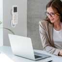 UKCOCO 4 Pcs Magnetic Remote Control Holder with Cord, Retractable Remote Control Tether with Spring Ropes, Wall-Mount with Adhesive, Anti-Loss