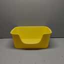 LoopTime Small Cat Litter Box with High Sides,Cat Boxes for Indoor Cats,Cat Litter Pan for Kitty,Litter Box with Low Entry,Easy to Clean,Anti-Splashing (Yellow)