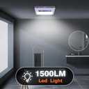 4 in 1 Bathroom Exhaust Fan with Light and Heater, 1800W Heating Power, 40W Quiet Vent Fan - 190 CFM & 1.0 Sone Bath Fan with Light, 1500lm LED Light, Easy to Install, Remote Control, UL Listed