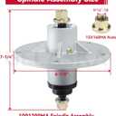 GELASKA 2 Pack 1001200MA Spindle Assembly Replaces Murray 1001194MA 1001046 492574MA 721447 726958 726959 94129MA 092574MA for Murray 42 inch Deck Spindle, Murray 38 40 42 46 inch Deck Spindle