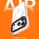ORNARTO Air Case for iPhone 17 Pro Max Clear | Military-Grade Drop Protection | Camera Control Button | Compatible with MagSafe | Built-in Air Phone Cover - Pink