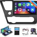 8 Core 6G+128G Car Stereo Radio for Honda Civic 2013-2017 with Wireless CarPlay/Android Auto/DSP/46EQ/9 1280 * 720P IPS Touchscreen/BT 5.0/GPS/WiFi/MirrorLink/AHD Backup Camera