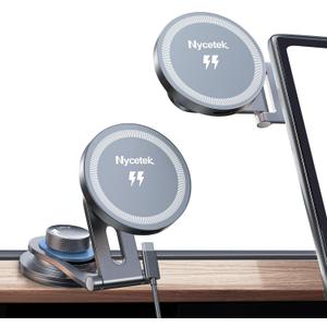 Nycetek 15W Tesla Phone Mount Charger, Tesla Phone Holder Model Y Model 3, Screen & Dashboard [Strongest Magnet Power] Magnetic Tesla Model Y 3 2025 Accessories for All Phone