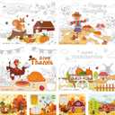 16PCS Thanksgiving Coloring Placemats, Large Kids Paper Thanksgiving DIY Placemats for Classroom Crafts Activity Party Supplies (Classic)