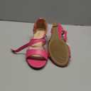 DREAM PAIRS Women's Low Wedge Sandals Ankle Strap Heel Sandal Open Toe Wide Dress Summer Shoes (10, Pink)