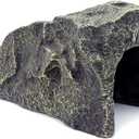 JIHAQUA Reptile Hide Medium Rock Snake Hide Cave Hideout Terrarium Habitat Decor Ornament Bearded Dragon Tank Accessories