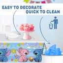 Pack of 4 Party Tablecloth Cartoon 70x42 Inch Birthday Cartoon Table Cloth 70" x 42" Baby Shower Decorations for Birthday Tablecovers for Celebration Table Cover Party Supplies Decorations