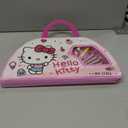 Hello Kitty Colored Pencils Art Supplies Kids Drawing Kit School Supplies Painting Kit Girls Drawing Pencils Art Kit Travel Case with Crayons Arts and Crafts for Kids 4-12 (White/Pink)