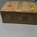 Furologee White Geometric Bookshelf 6 Tier S-Shaped Bookcase, Tall Modern Display Storage Shelf, Metal and Wood Decorative Freestanding Room Divider Shelves for Bedroom, Living Room, Office