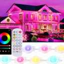 Permanent Outdoor Lights, 100ft RGB with App Controlled Remote, Waterproof Christmas Decorations, Music Synchronized Outdoor Lights for Houses