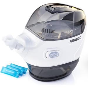 Nasal Irrigation System - Electric Neti Pot Sinus Rinse Machine for Nasal Care, Nose Cleaner Device with 30 Salt Packets and a Measuring Cup, Suitable for Adult Nasal Wash (Light Gray)