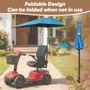 AIWFL Sunshade Canopy for Mobility Scooters, Height Adjustable Rain Cover Canopy Foldable Scooter Sunshade Umbrella, Fits for Mobility Scooters and Power Chairs Equipped with a 1" x 1" Receiver