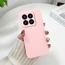 for Xiaomi 14 Pro Case Shockproof Pink Xiaomi 14 Pro Phone Case Aesthetic Thin Hard PC Protective Case for Women Men Cover with Ultimate Delicate Touch Feeling (Pink)