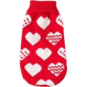 Soft Warm Dog Sweater for Small Dogs Girl Cat Printed Knitting Pattern Sweaters for Small Dogs Christmas Outdoor Red, Size 8 