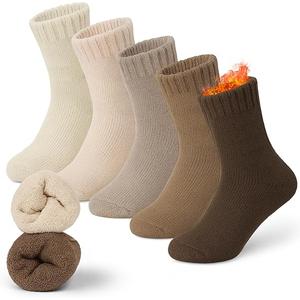 Jeyiour 4 Pairs Winter Warm Wool Socks for Women Soft Thick Comfort Thermal Casual Cotton Athletic Socks Gifts