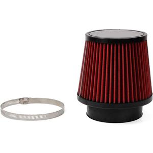 Red 4" 100mm Inlet Cone Replacement Dry Air Filter High Flow Car Performance Cold Air Intake Filter