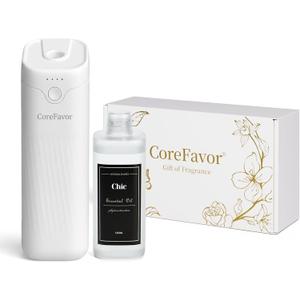 Waterless Essential Oil Diffuser with 120ml Oil, Portable Battery-Operated Cold Air Aroma Scent Machine, 4 Adjustable Intensity Levels, Quiet Diffuser for Bedroom Office Bathroom Car